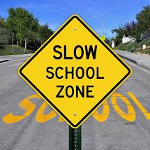  Slow School Zone Sign